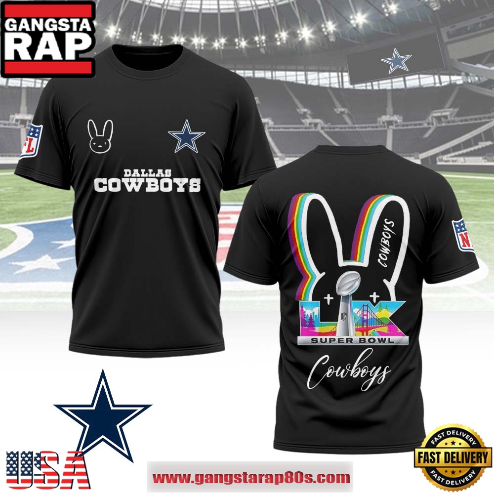 Mistmerch Dallas Cowboys x Bad Bunny Super Bowl LX 2026 All Over Print Shirt