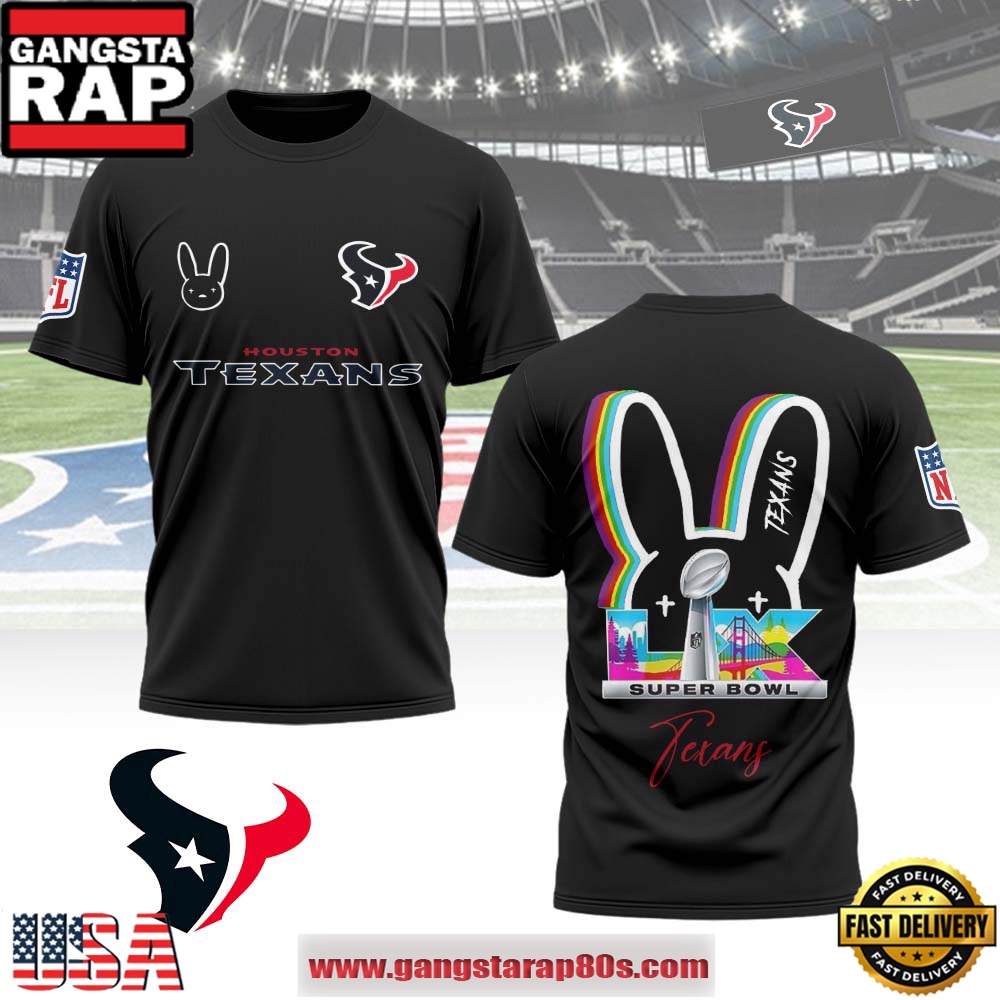 Mistmerch Houston Texans x Bad Bunny Super Bowl LX 2026 All Over Print Shirt