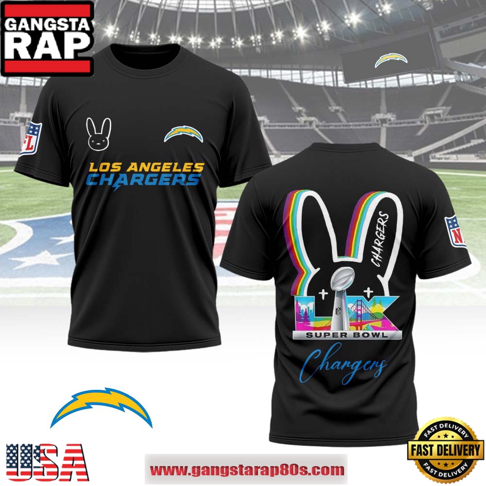 Mistmerch Los Angeles Chargers x Bad Bunny Super Bowl LX 2026 All Over Print Shirt
