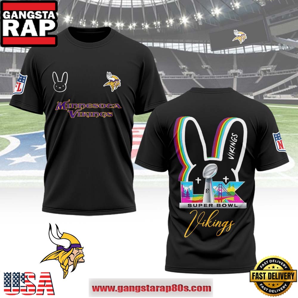 Mistmerch Minnesota Vikings x Bad Bunny Super Bowl LX 2026 All Over Print Shirt