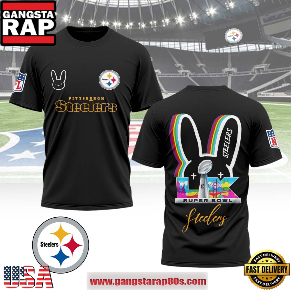 Mistmerch Pittsburgh Steelers x Bad Bunny Super Bowl LX 2026 All Over Print Shirt