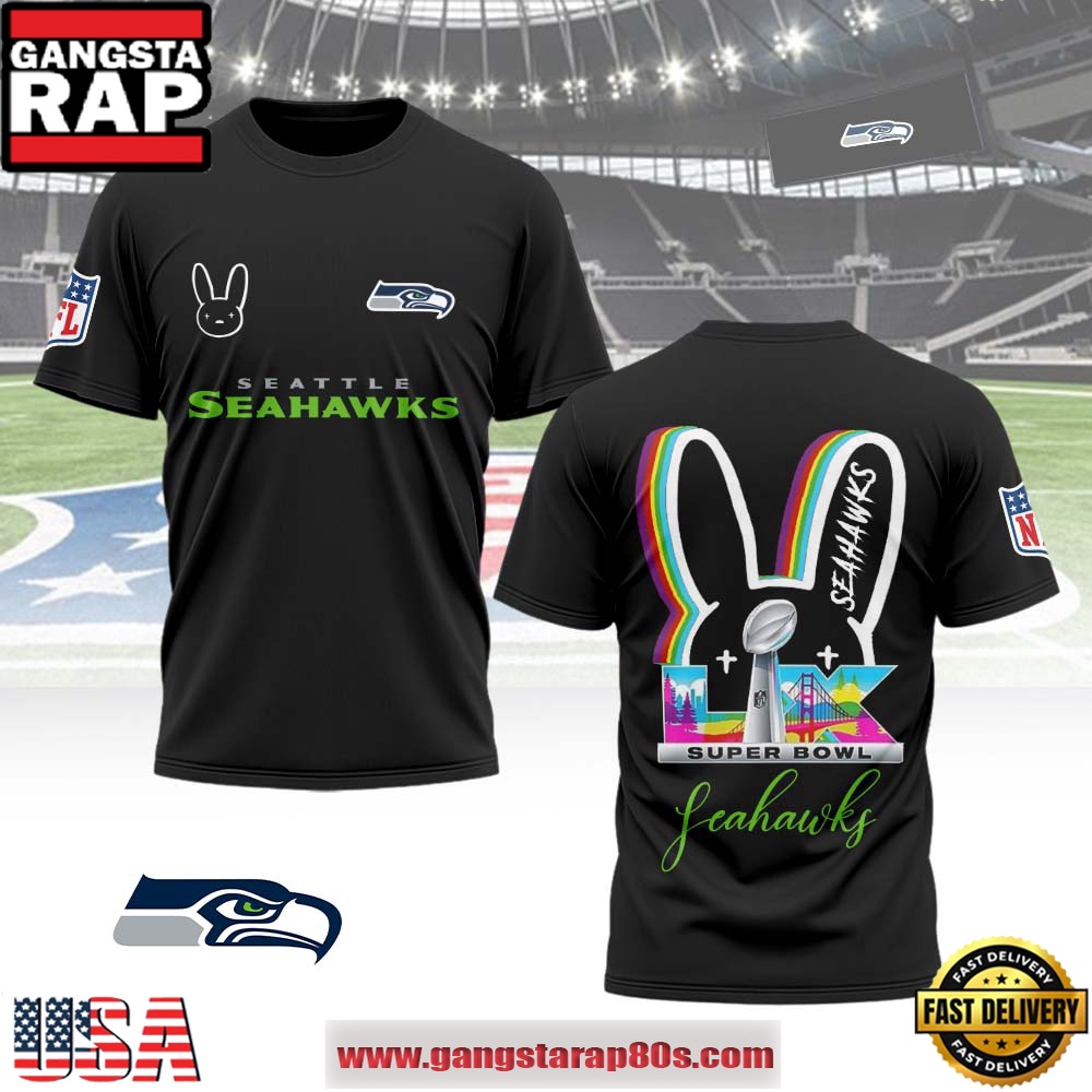 Mistmerch Seattle Seahawks x Bad Bunny Super Bowl LX 2026 All Over Print Shirt