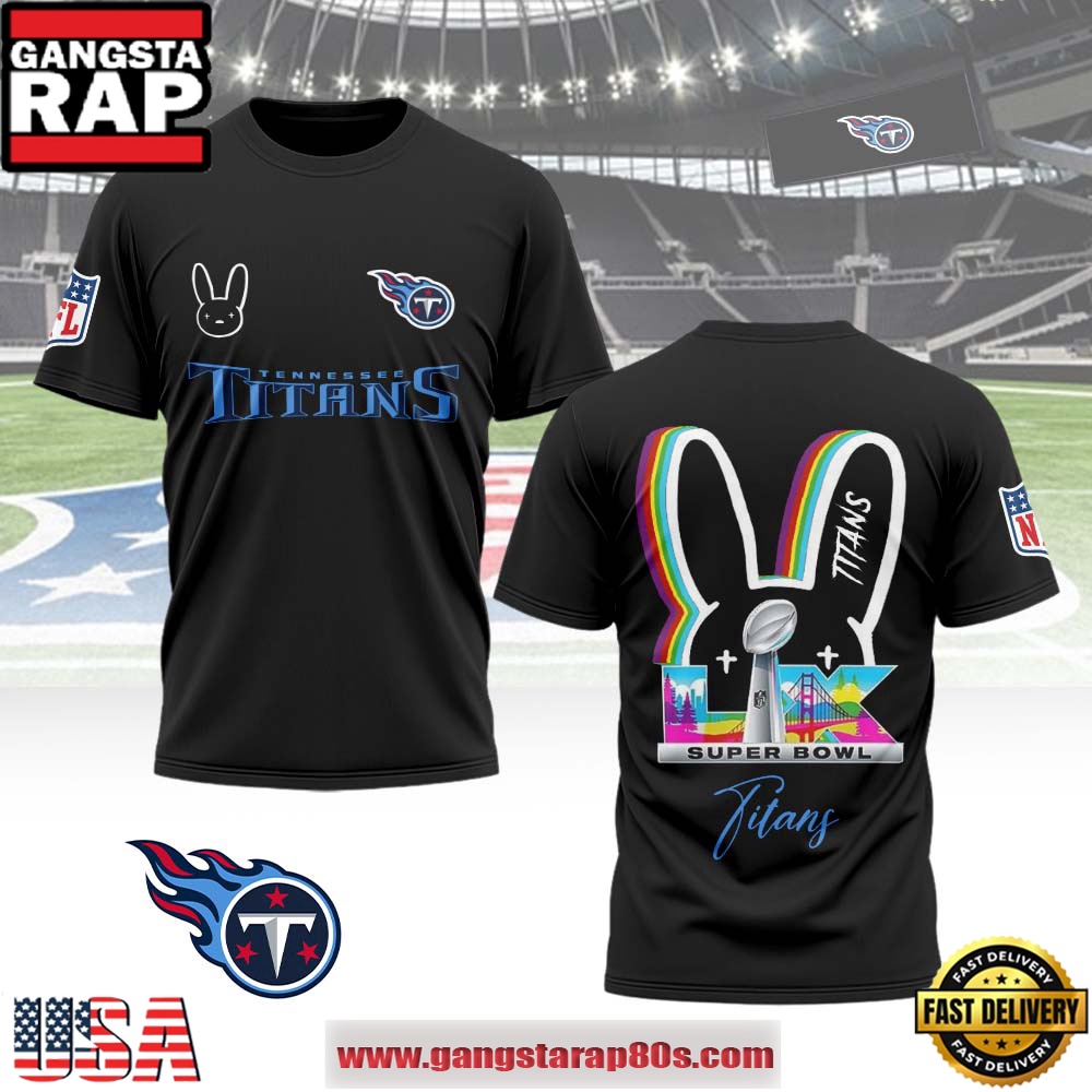 Tennessee Titans x Bad Bunny Super Bowl LX 2026 All Over Print Shirt Tennessee Titans x Bad Bunny Super Bowl LX 2026 All Over Print Shirt