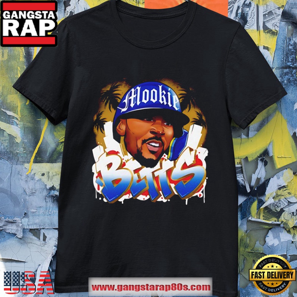 Mookie Betts Los Angeles Dodgers Graffiti T Shirt Mookie Betts Los Angeles Dodgers Graffiti T Shirt