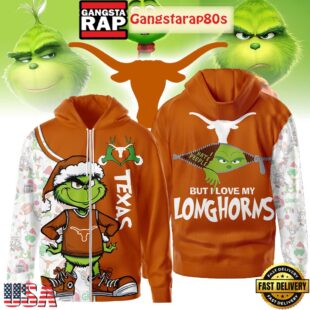 NCAA Texas Longhorns Funny Grinch Football 2025-2026 Zip Hoodie Shirt