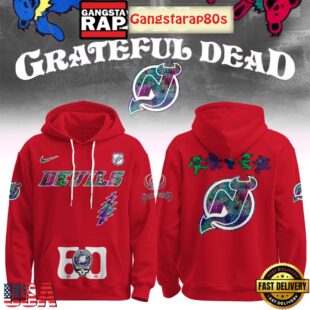 New Jersey Devils Grateful Dead 60 Years Special Edition All Over Print Hoodie