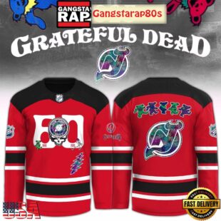 New Jersey Devils x Grateful Dead 60 Years Special Edition Hockey Jersey