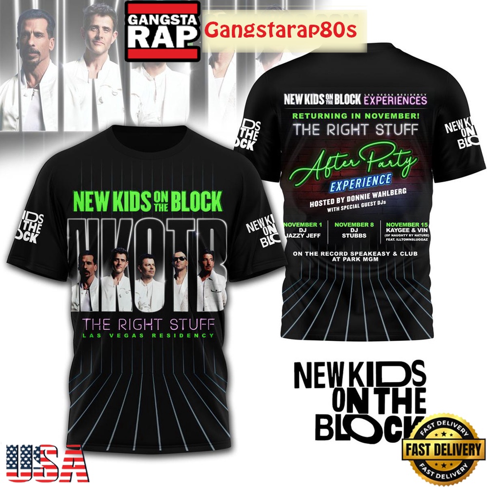 New Kids On The Block The Right Stuff 3D Shirt