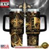 New Orleans Saints Custom Stanley Quencher Tumbler With Handle 40oz 3 New Orleans Saints Custom Stanley Quencher Tumbler With Handle 40oz