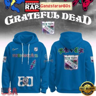 New York Rangers Grateful Dead 60 Years Special Edition All Over Print Hoodie