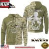 NFL Baltimore Ravens Salute To Service 2025 Camo All Over Print Hoodie Shirt