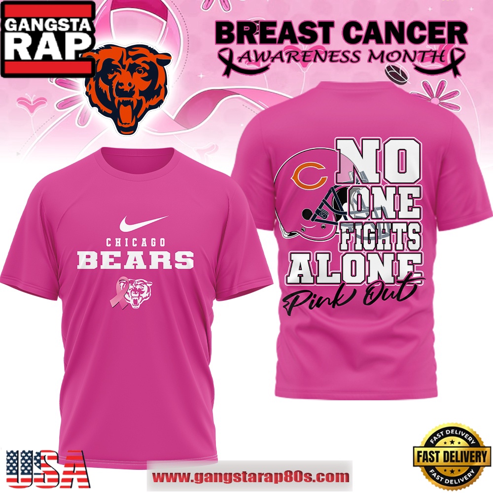 NFL Chicago Bears Breast Cancer October 2025 3D Shirt