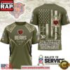 NFL Chicago Bears Salute to Service 2025 Camo 3D Shirt