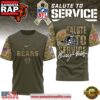 NFL Chicago Bears Salute To Service 2025 Military Tribute Shirt