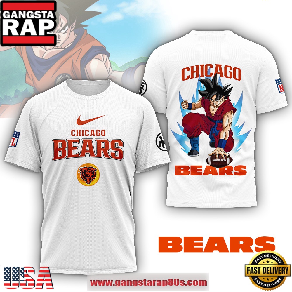 NFL Chicago Bears x Dragon Ball Z Special T Shirt White