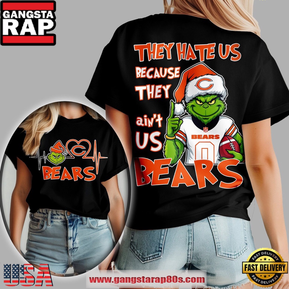 NFL Chicago Bears x Grinch They Hate Us Women's T Shirt