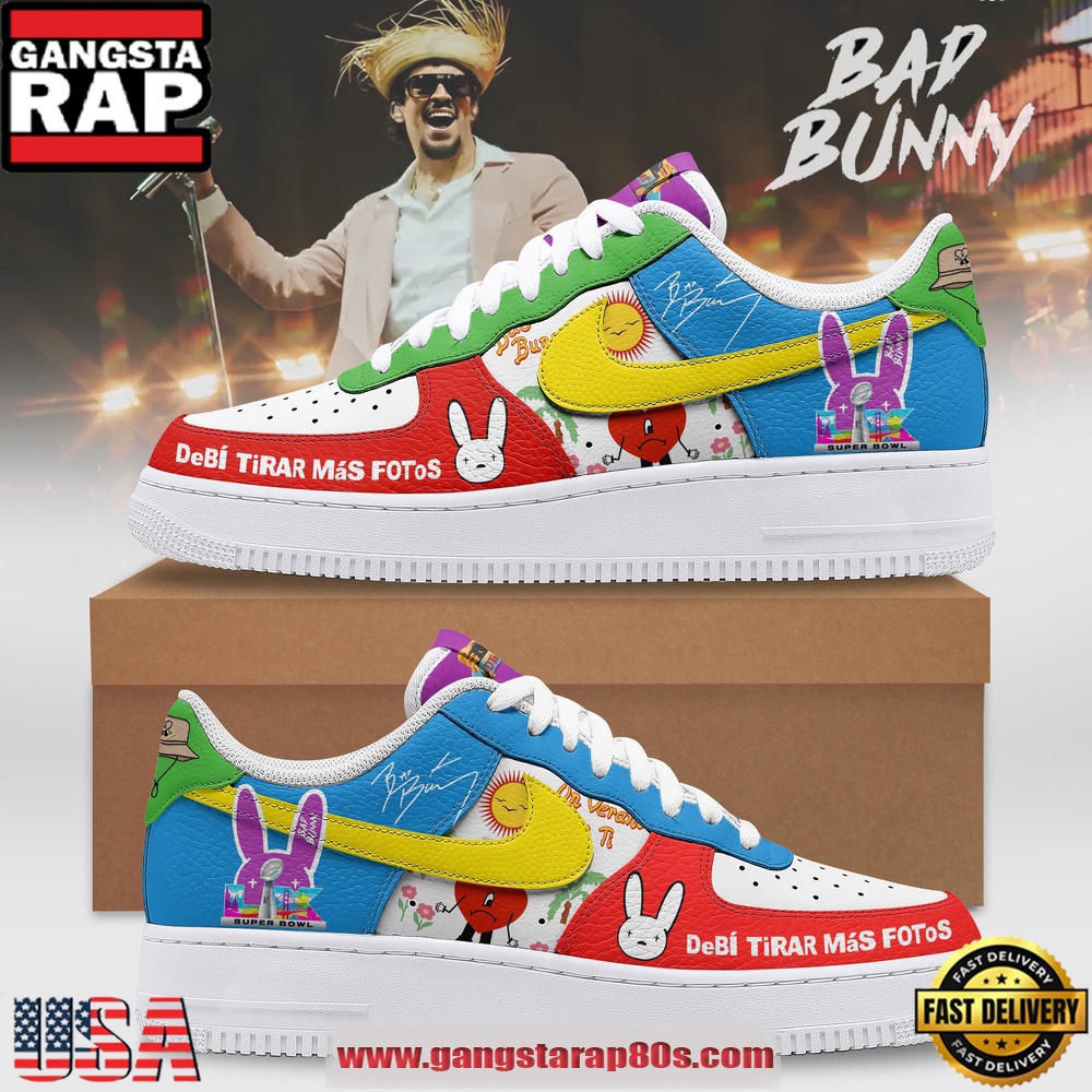 NFL x Bad Bunny Super Bowl LX 2026 Air Force 1 Running Sneakers Shoes