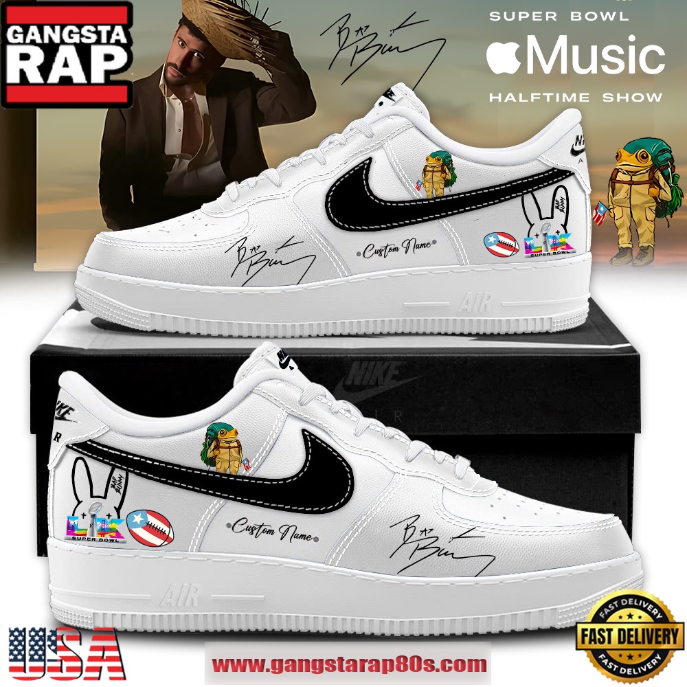 NFL x Bad Bunny Super Bowl LX 2026 Air Force 1 Sneakers Shoes NFL x Bad Bunny Super Bowl LX 2026 Air Force 1 Sneakers Shoes