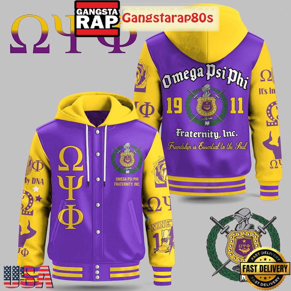 Omega Psi Phi Fraternity Inc. To The Soul New Edition Baseball Jacket Omega Psi Phi Fraternity Inc. To The Soul New Edition Baseball Jacket