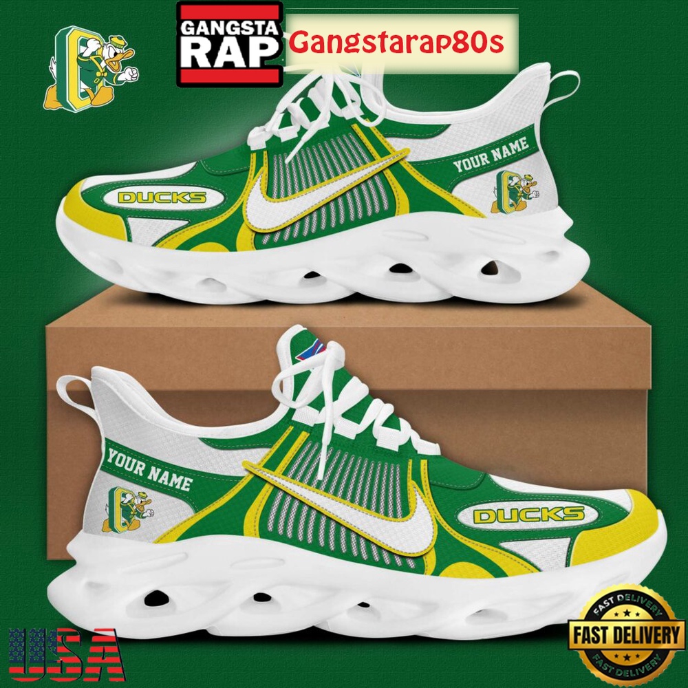 Oregon Ducks Basketball New Season Custom Air Max Soul Shoes White