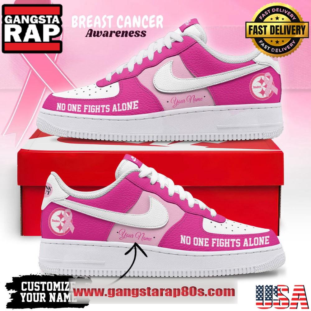 Pittsburgh Steelers Breast Cancer Awareness October Air Force 1 Shoes Sneaker
