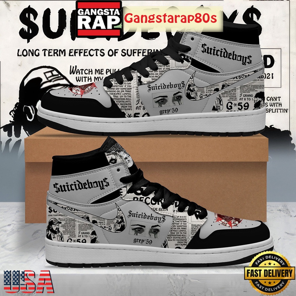 Suicideboys Hip Hop Fan Air Jordan 1 Running Sneakers Shoes Suicideboys Hip Hop Fan Air Jordan 1 Running Sneakers Shoes