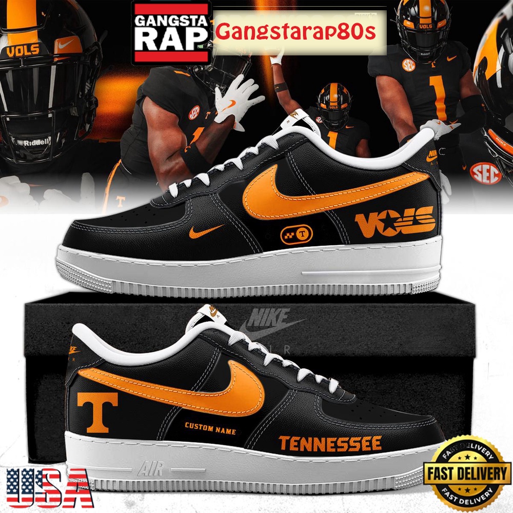 Tennessee Volunteers Dark Mode 2025 Custom Air Force 1 Running Sneakers Shoes