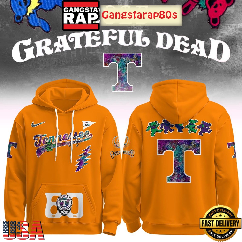 Tennessee Volunteers Grateful Dead 60 Years 2025 Special Edition All Over Print Hoodie