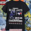Toronto Blue Jays 2025 AL East Division 7X Champions Mascot Unisex T Shirt 1 Toronto Blue Jays 2025 AL East Division 7X Champions Mascot Unisex T Shirt