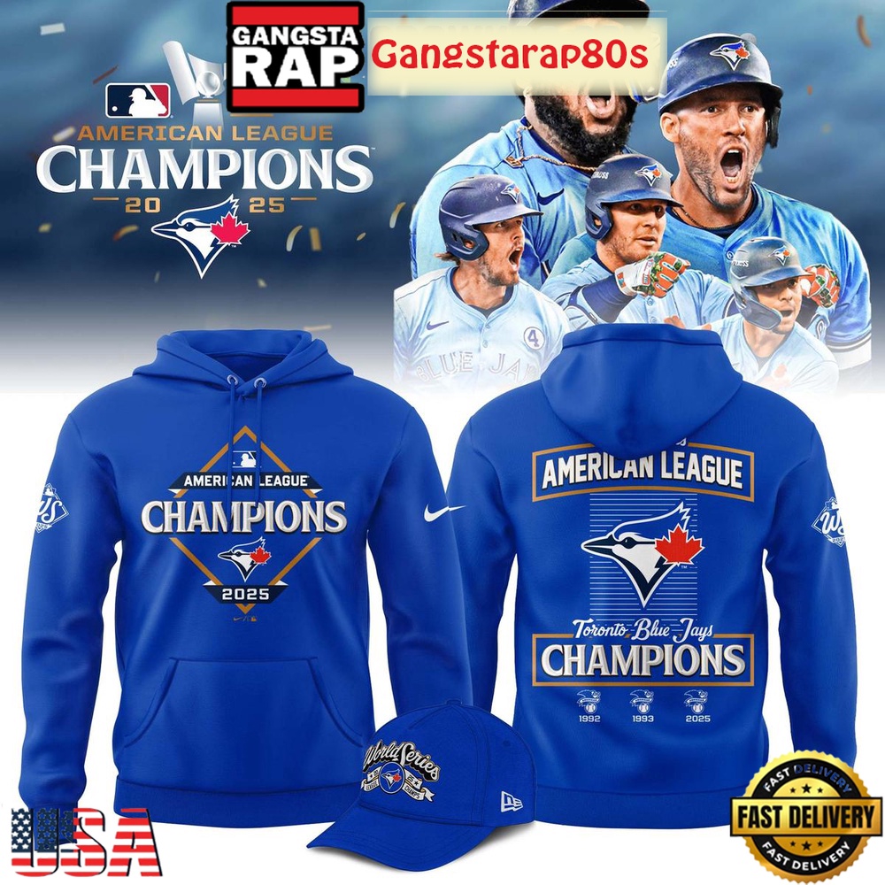 Toronto Blue Jays 2025 American League Champions Unisex Hoodie