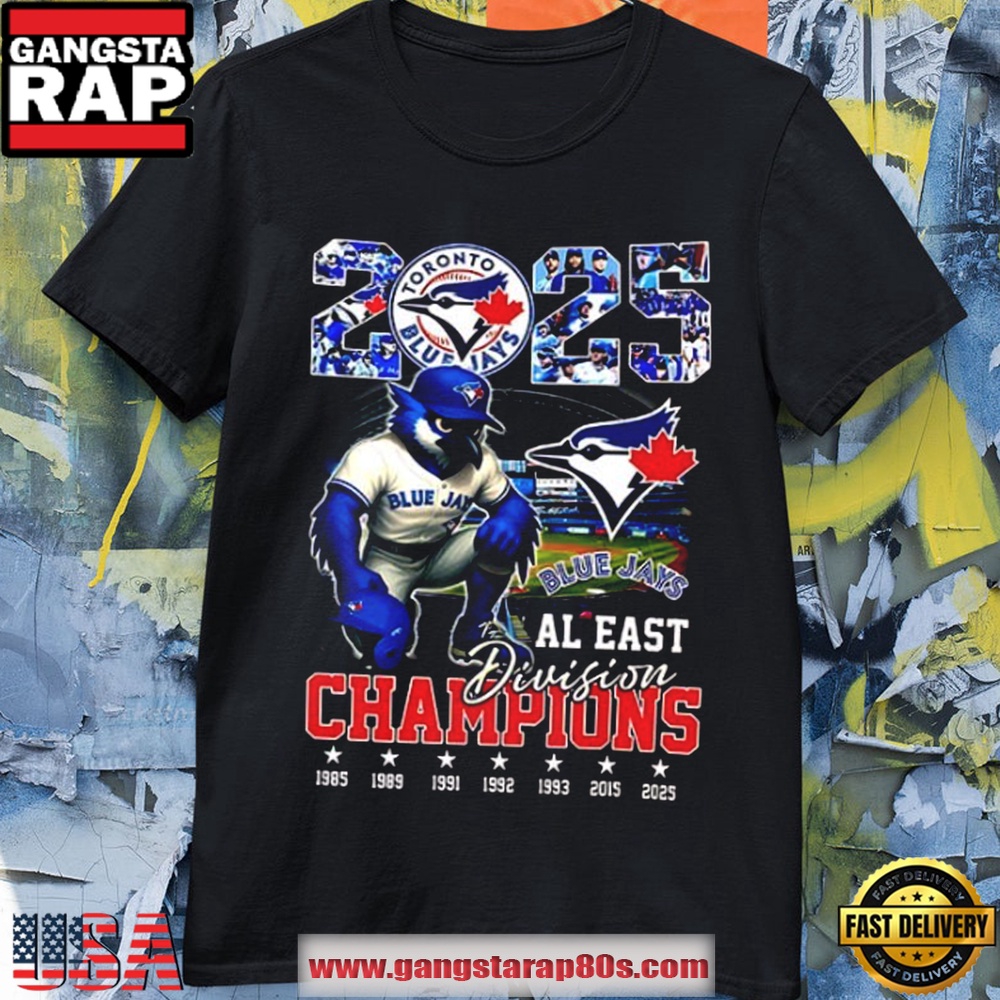 Toronto Blue Jays MLB 2025 AL East Division 7X Champions Mascot T Shirt Toronto Blue Jays MLB 2025 AL East Division 7X Champions Mascot T Shirt