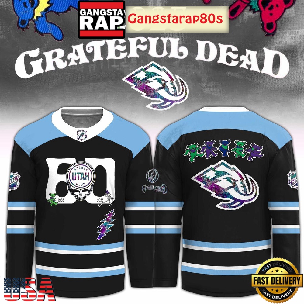 Utah Mammoth x Grateful Dead 60 Years Special Edition Hockey Jersey