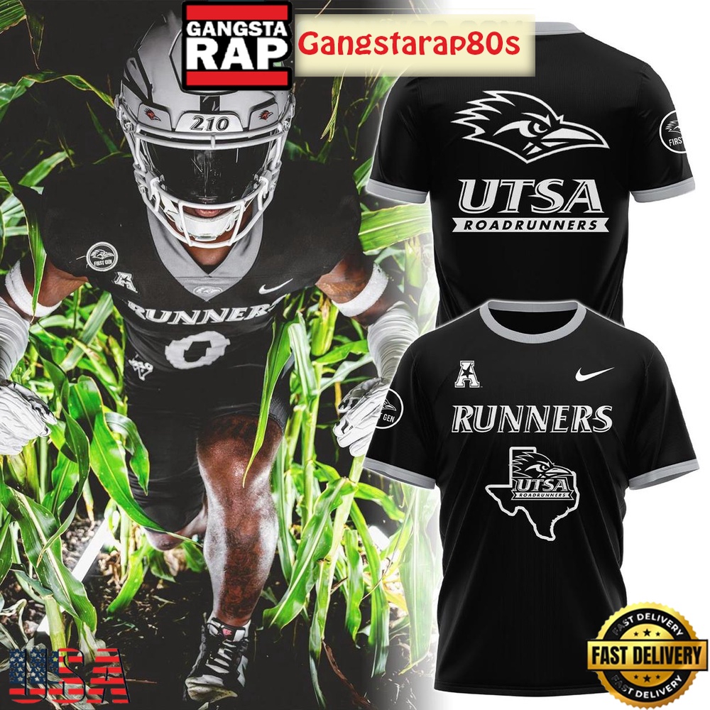 UTSA Roadrunners Back In Black Dard Mode 2025 All Over Print Shirt