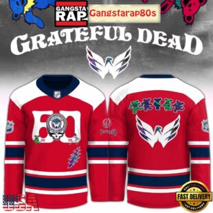 Washington Capitals x Grateful Dead 60 Years Special Edition Hockey Jersey