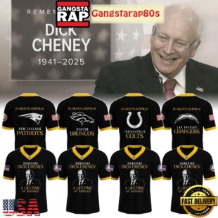 All NFL Team Honoring Dick Cheney Tribute 1941-2025 Football Jersey
