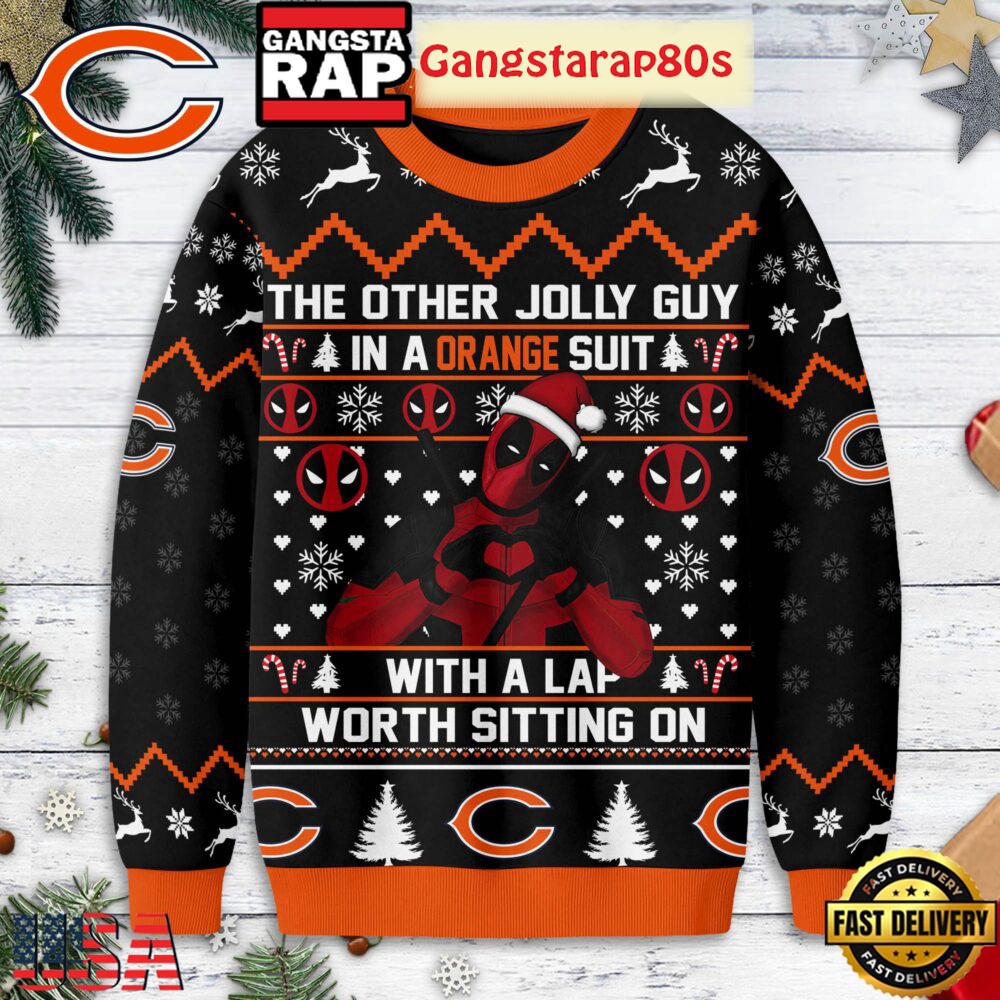 Chicago Bears NFL x Spider Man Funny Christmas 2025 Ugly Sweater