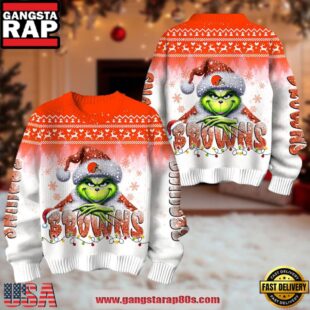 Cleveland Browns NFL x The Grinch 2025 Edition Ugly Christmas Sweater