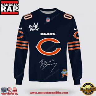 Custom Name Chicago Bears x Bad Bunny Super Bowl 2026 3D Sweatshirt