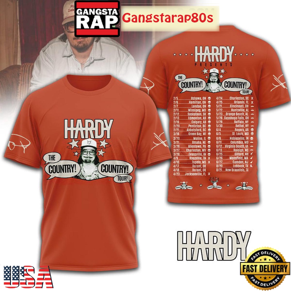 Hardy The Country Tour 2026 3D Shirt Hardy The Country Tour 2026 3D Shirt