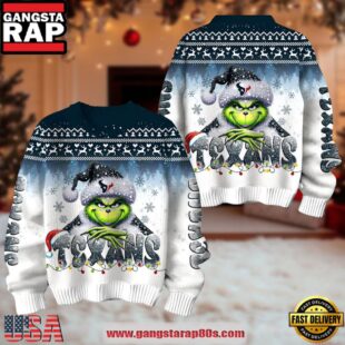 Houston Texans NFL x The Grinch 2025 Edition Ugly Christmas Sweater