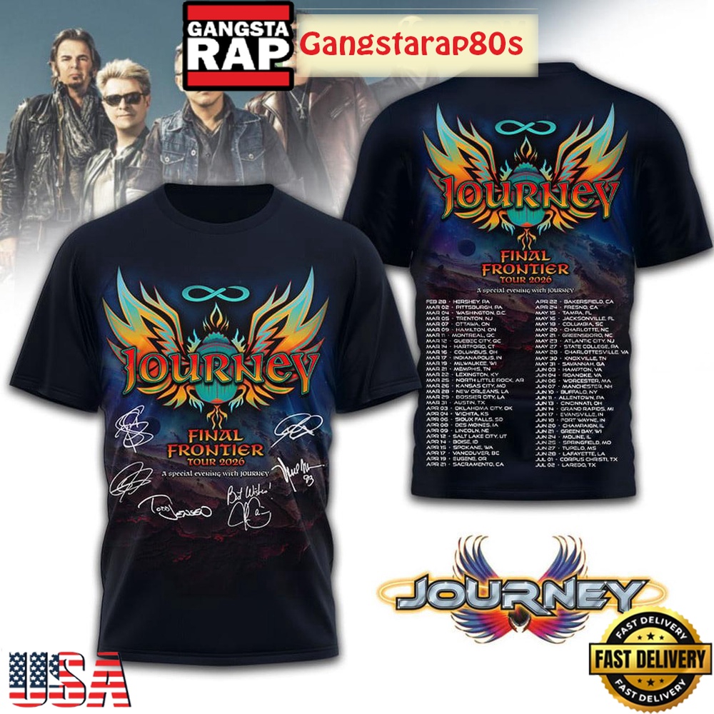 Journey Final Frontier 2026 Tour Shirt