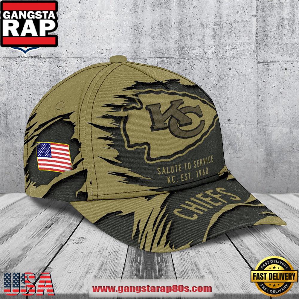 NFL  Kansas City Chiefs Salute to Service 2025 New Cap Hats