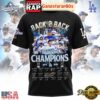 Los Angeles Dodgers Celebration Back 2 Back World Series Champions Black Shirt