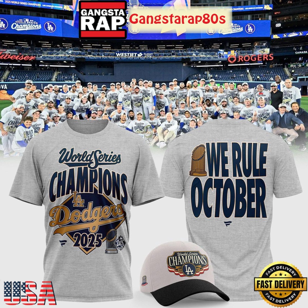 Los Angeles Dodgers We Rule October World Series Unisex 3D Shirt