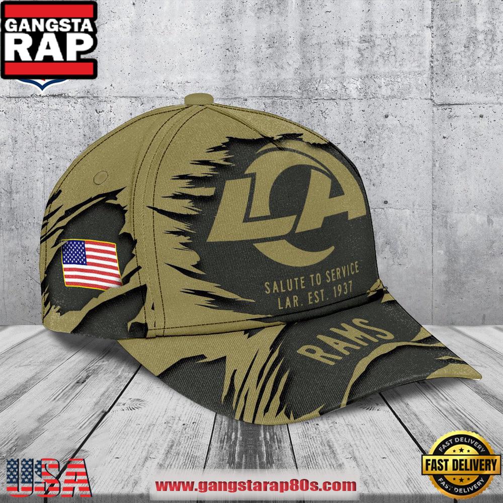 Los Angeles Rams 2025 Salute to Service Classic Baseball Cap