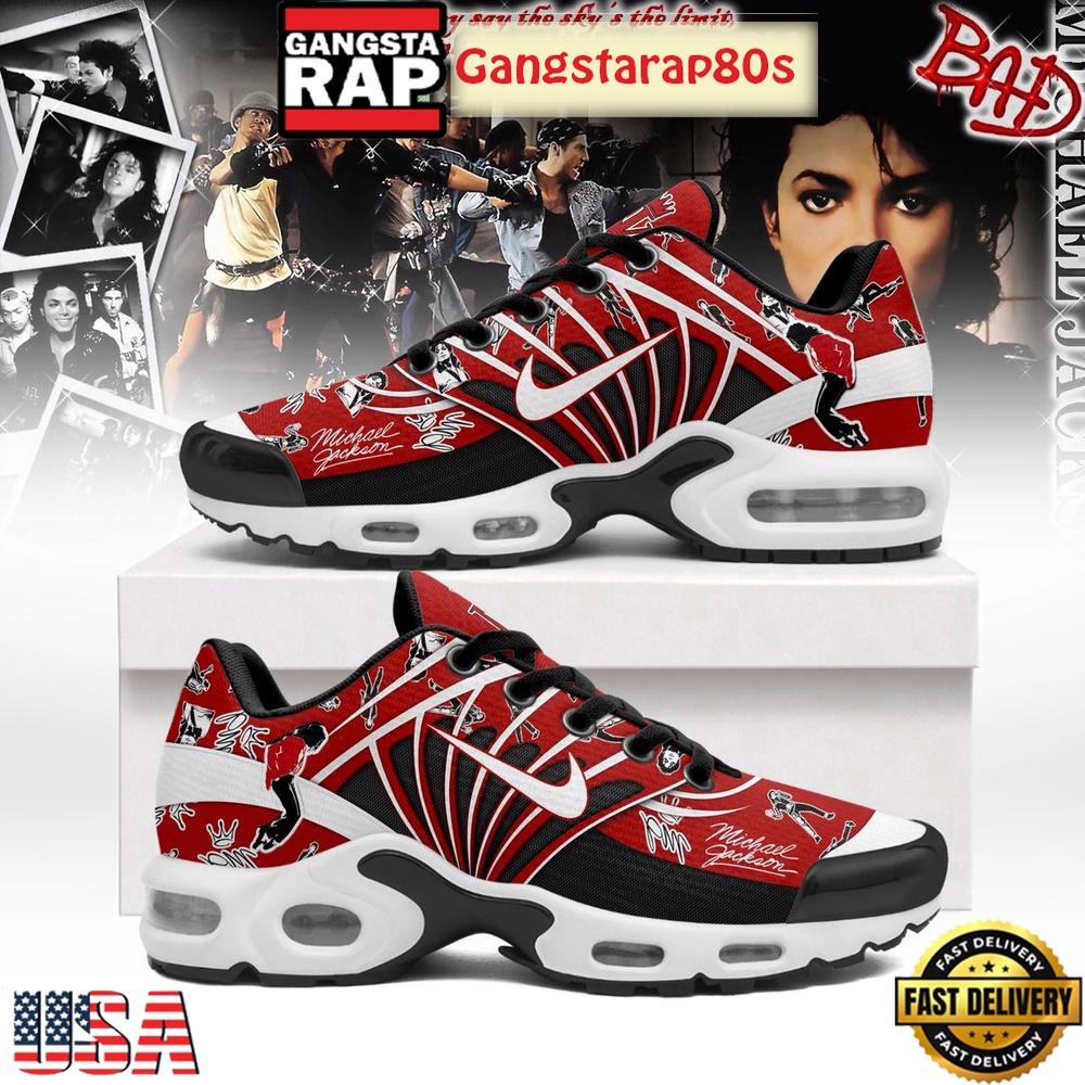 Michael Jackson King Of Pop Limited Edition Air Max Plus Shoes Running Sneakers Michael Jackson King Of Pop Limited Edition Air Max Plus Shoes Running Sneakers