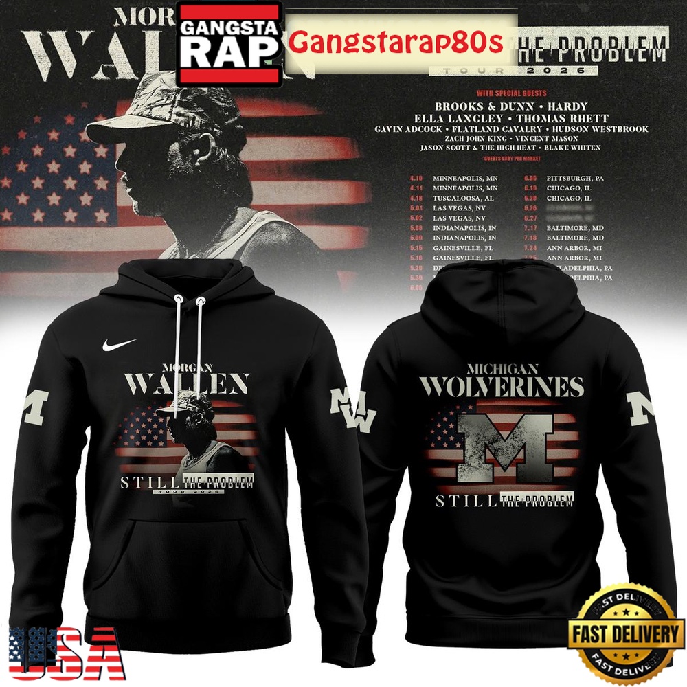 Michigan Wolverines x Morgan Wallen Still The Problem Tour 2026 Limited Edition Hoodie