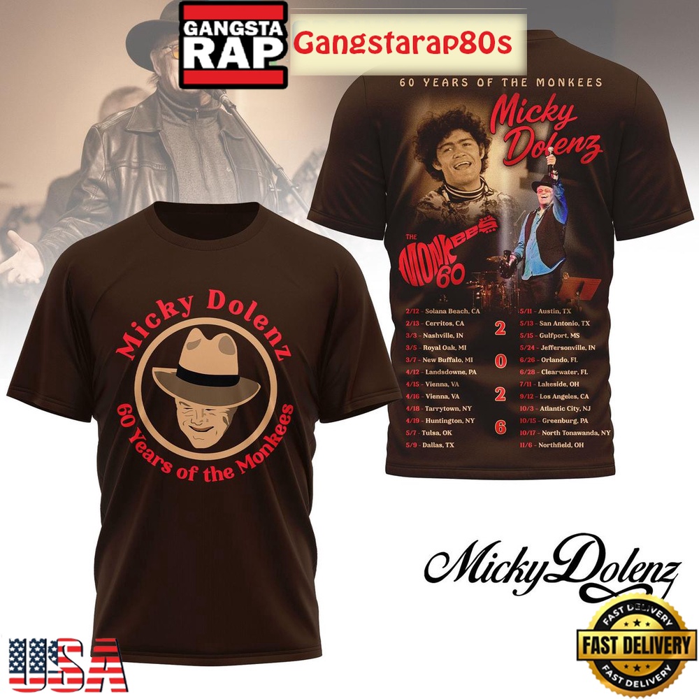 Micky Dolenz 60 Years Of The Monkees All Over Print Shirt