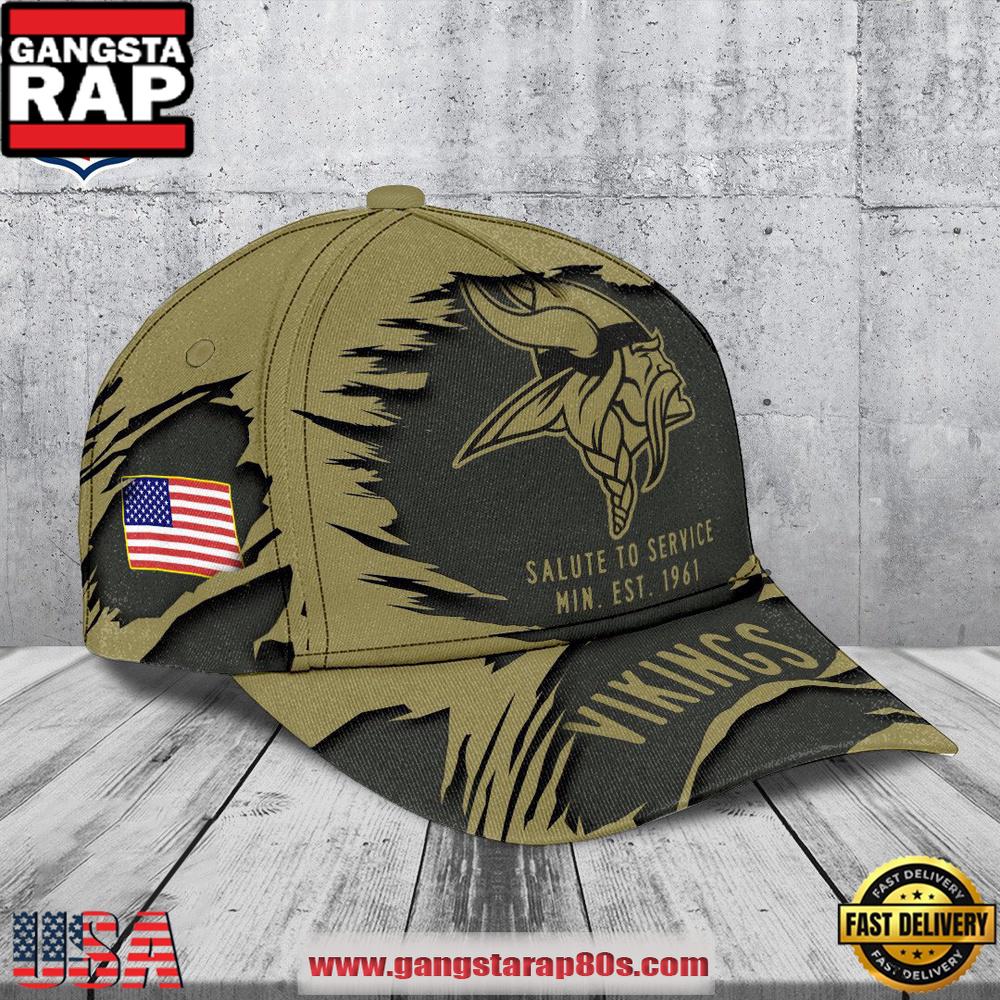 Minnesota Vikings 2025 Salute to Service Classic Baseball Cap