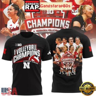 Nebraska Huskers 2025 Big 10 Women’s Volleyball Regular Season Champions T Shirt